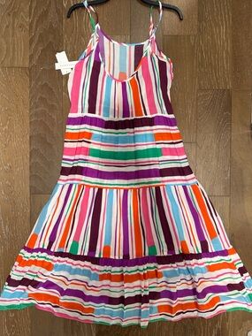 Sanctuary Multicolor Striped Spaghetti Strap Chemise or Summer Dress